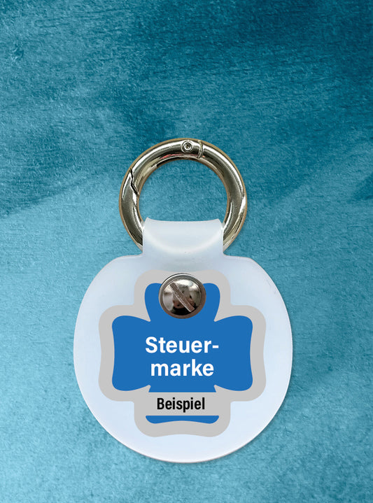 Humabu, der antiklimper Hundemarkenbund, Baby, Hundemarke geräuschlos, klapperfrei, Hundemarkentasche wetterfest