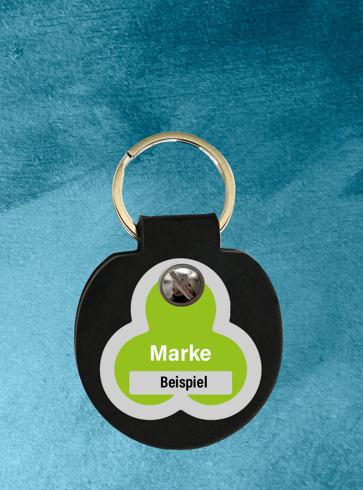 Humabu, der antiklimper Hundemarkenbund, Basic, schwarz, Hundemarke geräuschlos, klapperfrei, Hundemarkentasche wetterfest