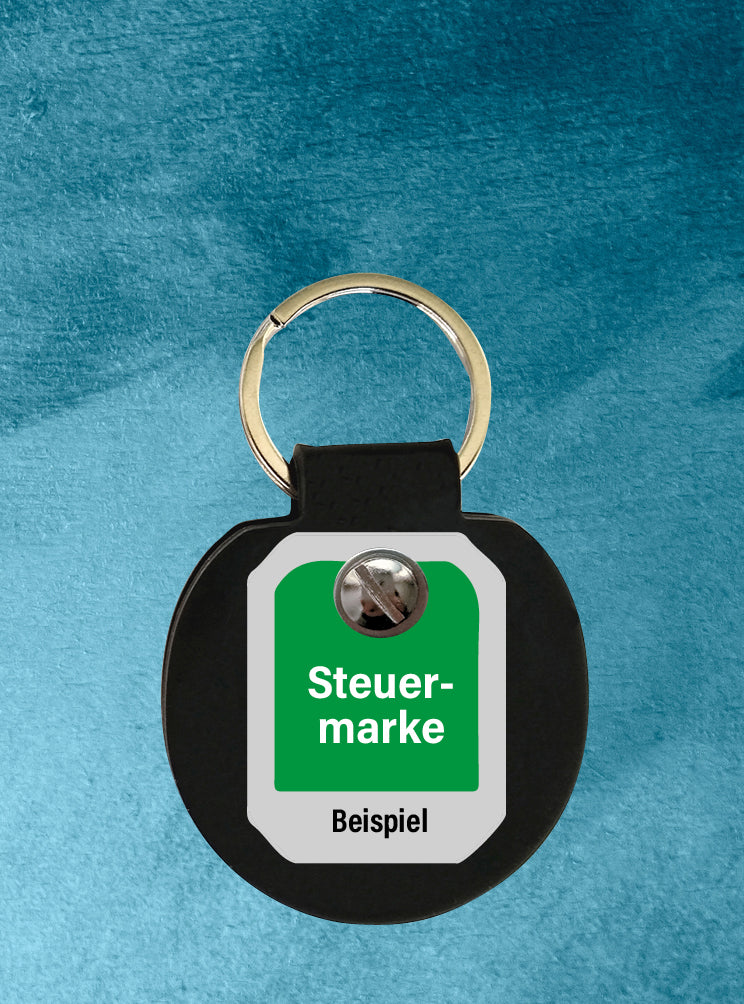 Humabu, der antiklimper Hundemarkenbund, Basic, schwarz, Hundemarke geräuschlos, klapperfrei, Hundemarkentasche wetterfest