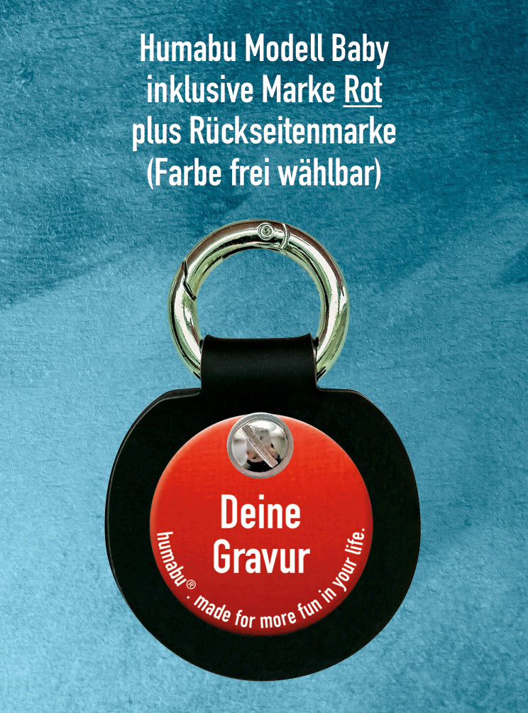 Humabu, der antiklimper Hundemarkenbund, Baby, Hundemarke klapperfrei, geräuschlos