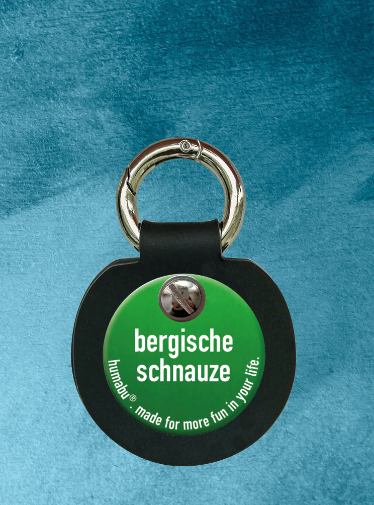 Humabu, der antiklimper Hundemarkenbund, Hundemarke "bergische schnauze", Hundemarke klapperfrei, Hundemarkentasche wetterfest