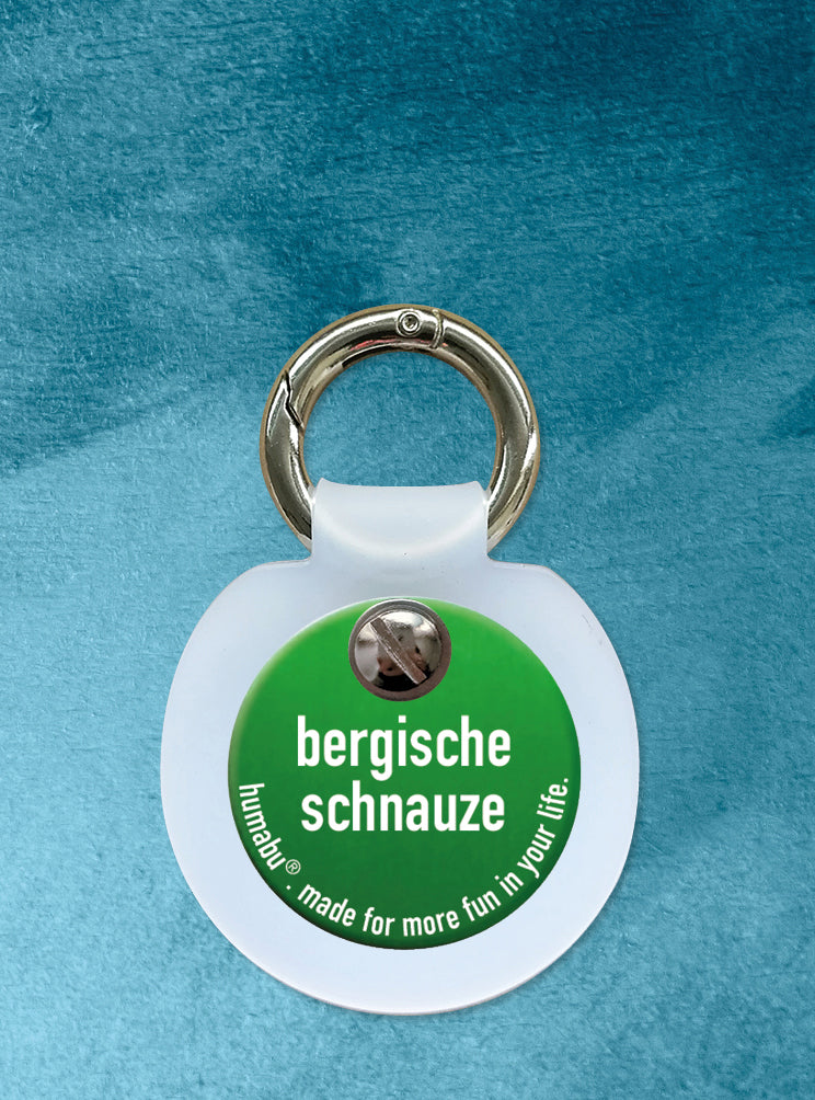 Humabu, der antiklimper Hundemarkenbund, Hundemarke "bergische schnauze", Hundemarke klapperfrei, Hundemarkentasche wetterfest