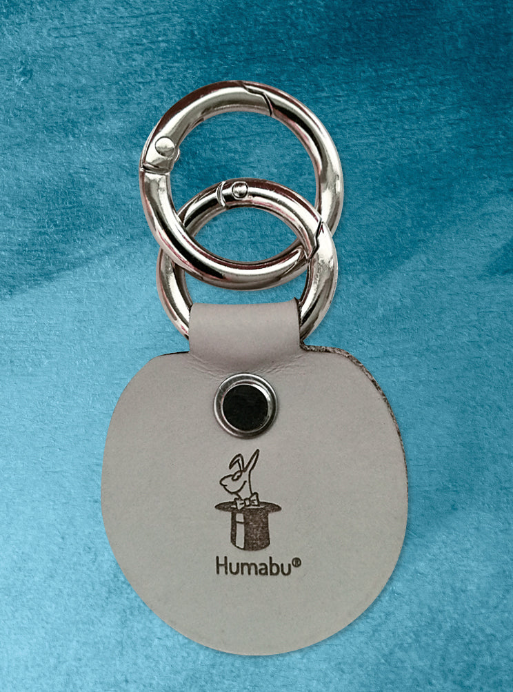 Humabu, der antiklimper Hundemarkenbund, for you Bunny in love, Hundemarke klapperfrei, Hundemarkentasche wetterfest