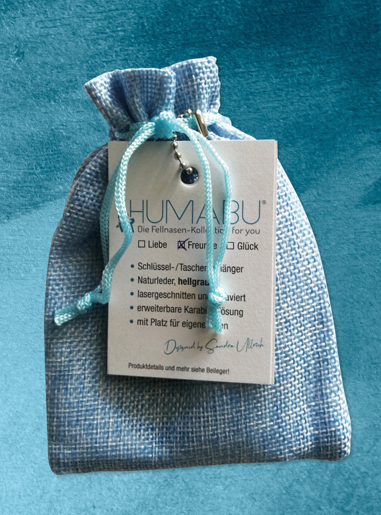 Humabu, der antiklimper Hundemarkenbund, for you Fellnase, Hundemarke klapperfrei, Hundemarkentasche wetterfest
