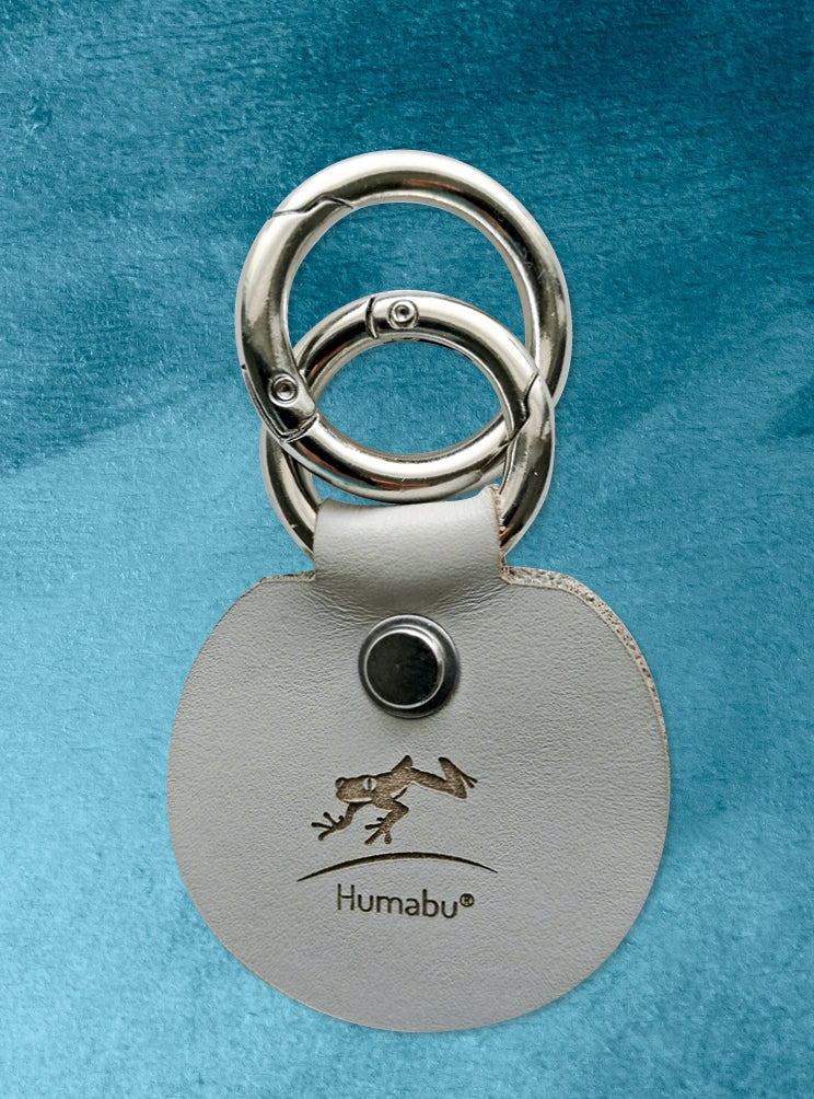 Humabu, der antiklimper Hundemarkenbund, for you Froschverliebt, Hundemarke klapperfrei, Hundemarkentasche wetterfest
