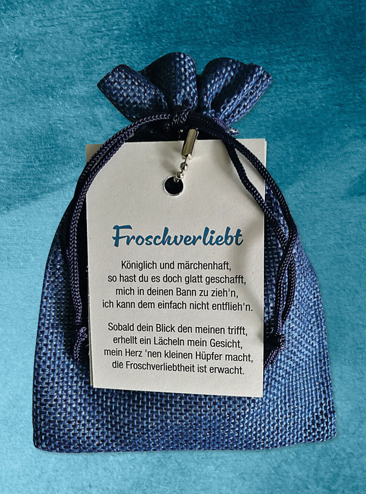 Humabu, der antiklimper Hundemarkenbund, for you Froschverliebt, Hundemarke klapperfrei, Hundemarkentasche wetterfest