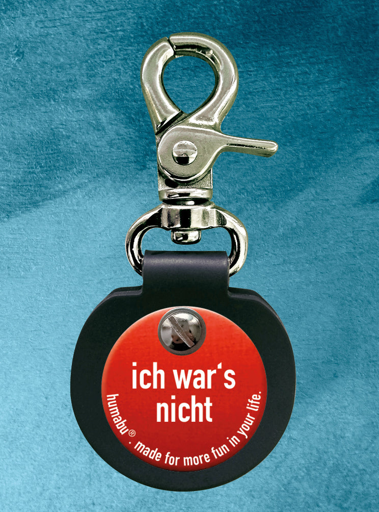 Humabu, der antiklimper Hundemarkenbund, Hundemarke "ich wars nicht", Hundemarke klapperfrei, Hundemarkentasche wetterfest