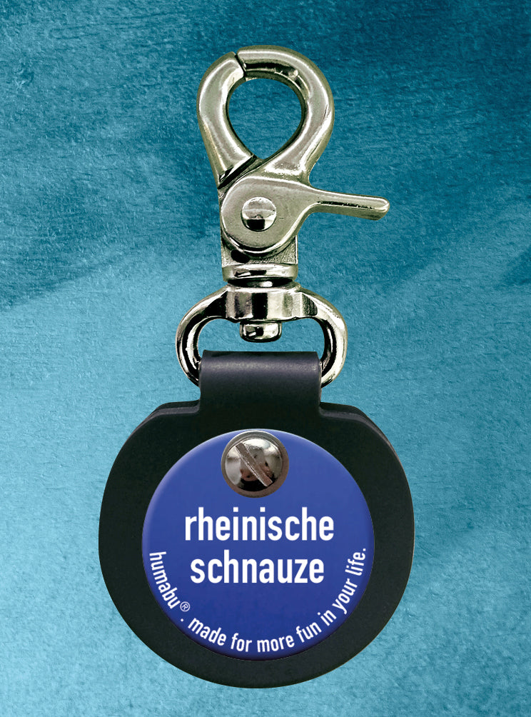 Humabu, der antiklimper Hundemarkenbund, Hundemarke "rheinische schnauze", Hundemarke klapperfrei, Hundemarkentasche wetterfest
