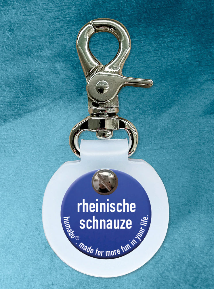 Humabu, der antiklimper Hundemarkenbund, Hundemarke "rheinische schnauze", Hundemarke klapperfrei, Hundemarkentasche wetterfest