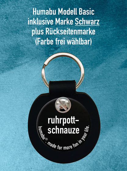 Humabu Geschenkset - zwei Hundemarken mit Gravur inklusive Humabu Basic, perfekt als Schlüsselanhänger