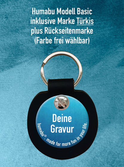 Humabu Geschenkset - persönliches Geschenk für Männer und Frauen, Basic-Modell plus Hundemarken als Schlüsselanhänger