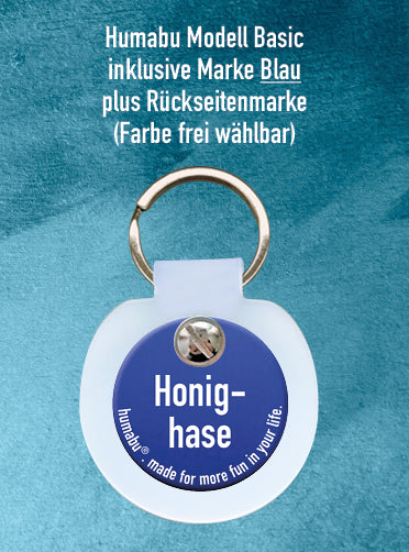 Humabu Geschenkset - Hundemarke graviert und am Humabu Basic montiert, persönliches Geschenk