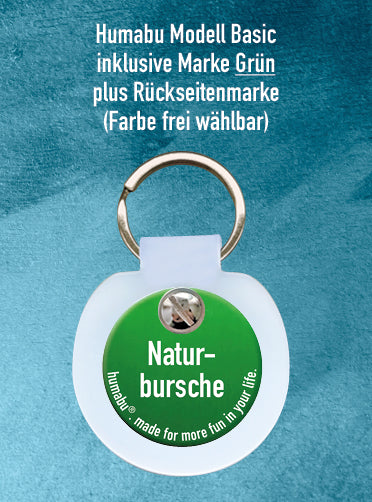 Humabu Geschenkset - Hundemarke personalisiert und am Humabu Basic montiert, individuelles Geschenk