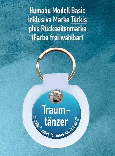 Humabu Geschenkset - Hundemarke selbst gestalten, am Humabu Basic montiert, persönliches Geschenk