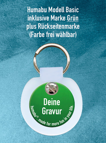 Humabu Geschenkset - persönlich gestaltetes Geschenk, Hundemarke mit Gravur, fertig montiert