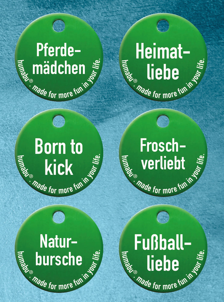 Humabu - Hundemarke Grün personalisiert
