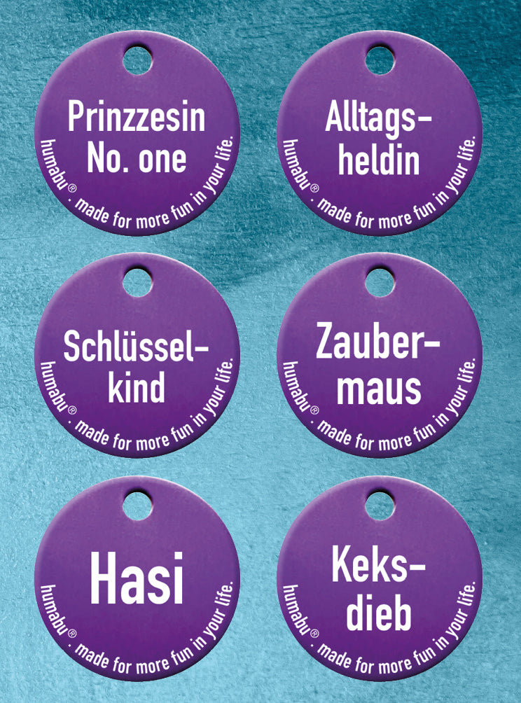 Humabu - Hundemarke Lila selbst gestalten