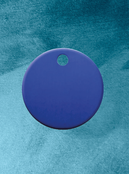 Humabu Hundemarke Rund Blau