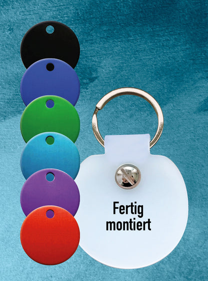 Humabu Set – Hundemarke graviert und klapperfrei am Humabu Basic montiert