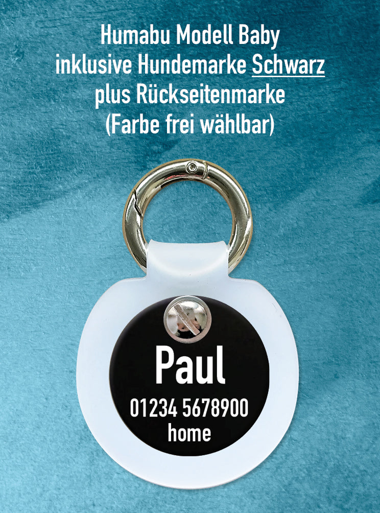 Humabu Set – Hundemarke mit Namen inklusive Humabu Baby