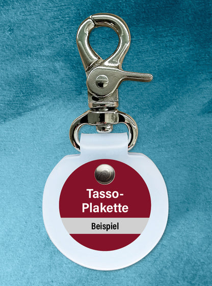 Der Humabu bietet Platz für die Tasso-Plakette und die Hundesteuermarke.