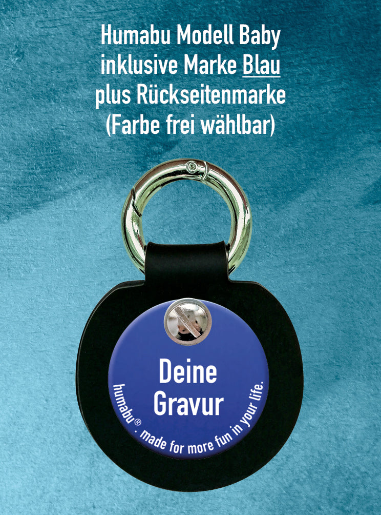 Humabu, der antiklimper Hundemarkenbund, Baby, Hundemarke klapperfrei, geräuschlos