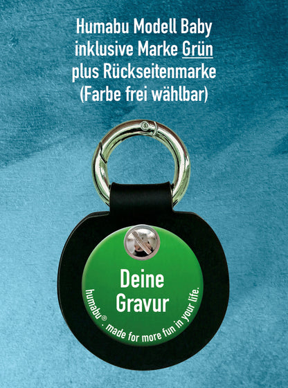 Humabu, der antiklimper Hundemarkenbund, Baby, Hundemarke klapperfrei, geräuschlos