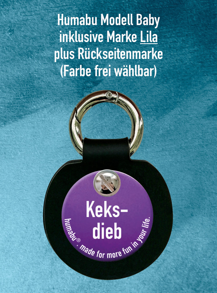Humabu, der antiklimper Hundemarkenbund, Baby, Hundemarke klapperfrei, geräuschlos