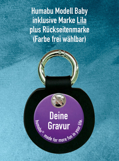 Humabu, der antiklimper Hundemarkenbund, Baby, Hundemarke klapperfrei, geräuschlos