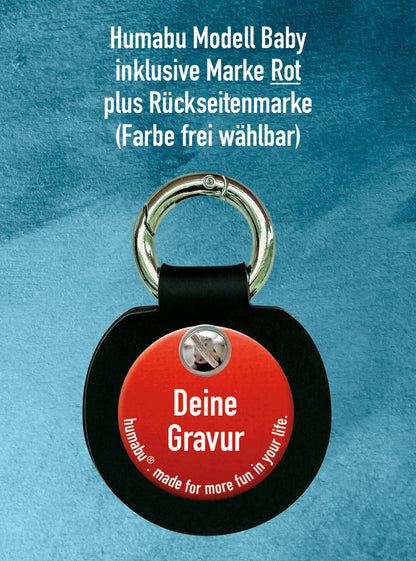 Humabu, der antiklimper Hundemarkenbund, Baby, Hundemarke klapperfrei, geräuschlos
