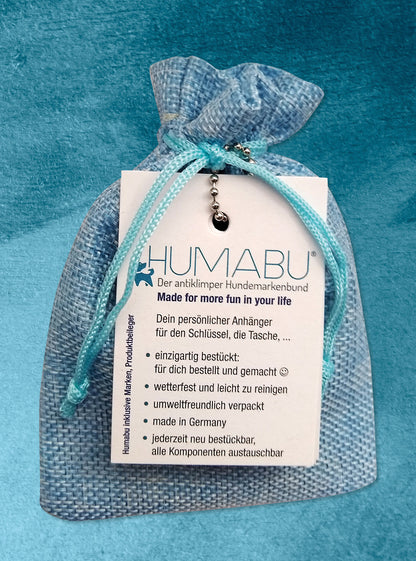 Humabu, der antiklimper Hundemarkenbund, Baby, Hundemarke klapperfrei, geräuschlos