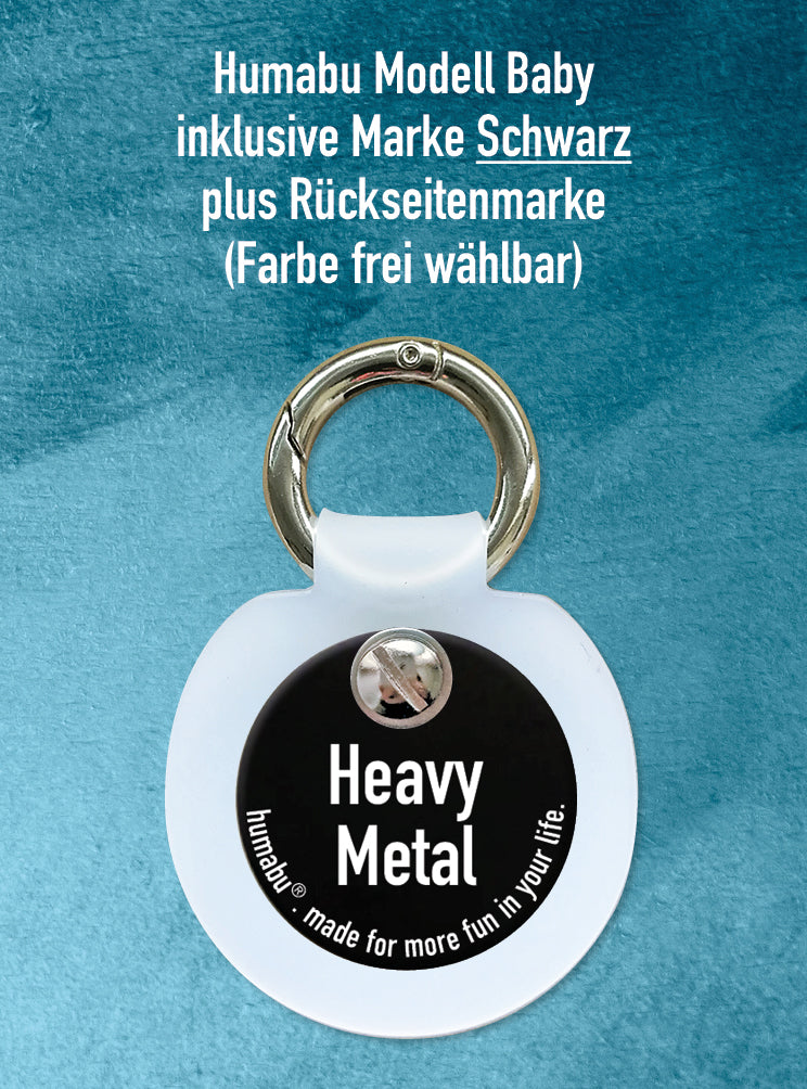 Humabu, der antiklimper Hundemarkenbund, Baby, Hundemarke klapperfrei, geräuschlos