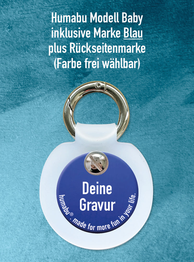 Humabu, der antiklimper Hundemarkenbund, Baby, Hundemarke klapperfrei, geräuschlos