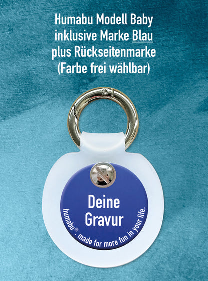 Humabu, der antiklimper Hundemarkenbund, Baby, Hundemarke klapperfrei, geräuschlos