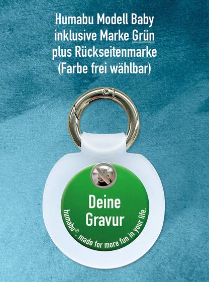 Humabu, der antiklimper Hundemarkenbund, Baby, Hundemarke klapperfrei, geräuschlos