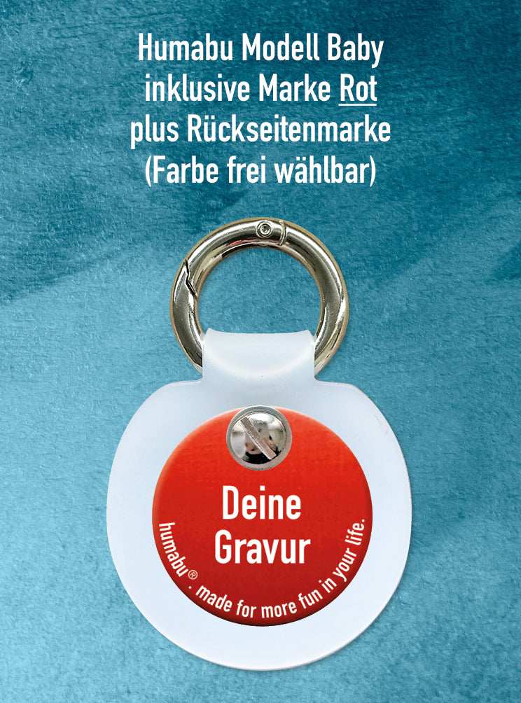 Humabu, der antiklimper Hundemarkenbund, Baby, Hundemarke klapperfrei, geräuschlos