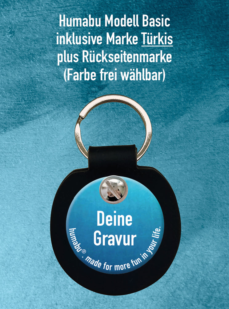 Humabu, der antiklimper Hundemarkenbund, Basic, Hundemarke klapperfrei, geräuschlos, Hundemarkentasche