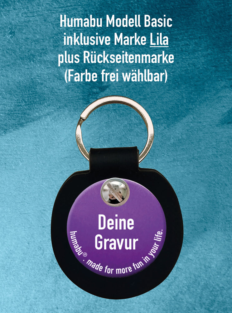 Humabu, der antiklimper Hundemarkenbund, Basic, Hundemarke klapperfrei, geräuschlos, Hundemarkentasche