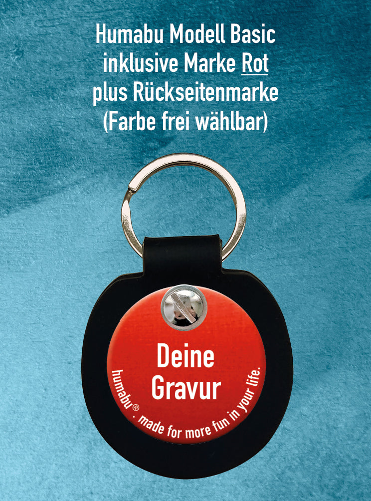 Humabu, der antiklimper Hundemarkenbund, Basic, Hundemarke klapperfrei, geräuschlos, Hundemarkentasche