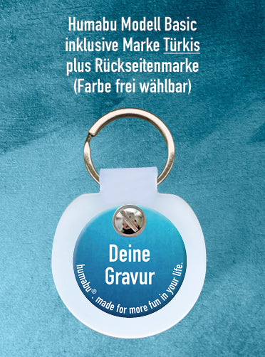 Humabu, der antiklimper Hundemarkenbund, Basic, Hundemarke klapperfrei, geräuschlos, Hundemarkentasche