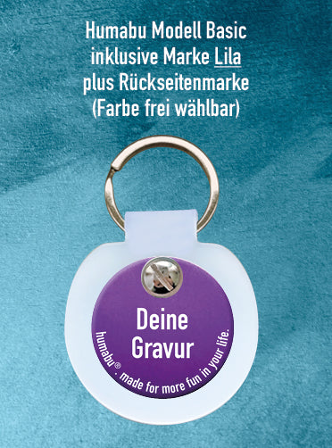 Humabu, der antiklimper Hundemarkenbund, Basic, Hundemarke klapperfrei, geräuschlos, Hundemarkentasche
