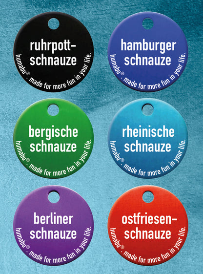 Humabu, der antiklimper Hundemarkenbund, Hundemarke geräuschlos, klapperfrei, Hundemarkentasche wetterfest