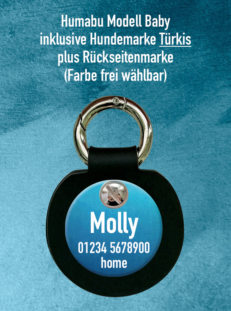 Humabu, der antiklimper Hundemarkenbund, Baby, Hundemarke geräuschlos, klapperfrei