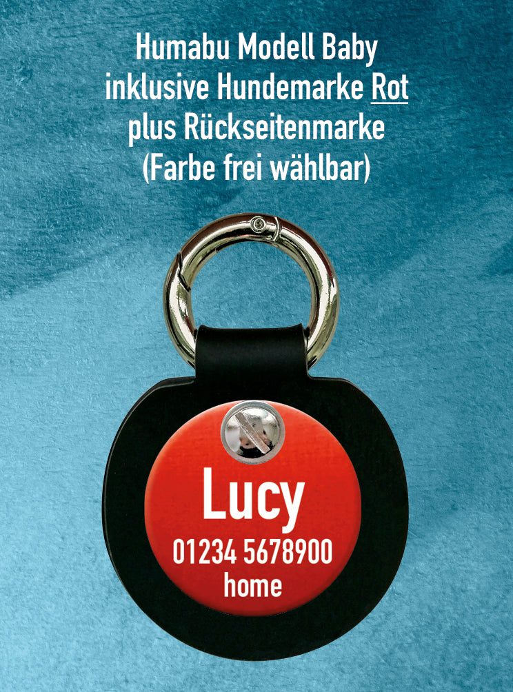 Humabu, der antiklimper Hundemarkenbund, Baby, Hundemarke geräuschlos, klapperfrei