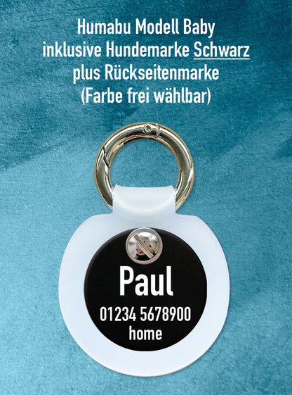 Humabu, der anriklimper Hundemarkenbund, Baby, Hundemarke geräuschlos, klapperfrei