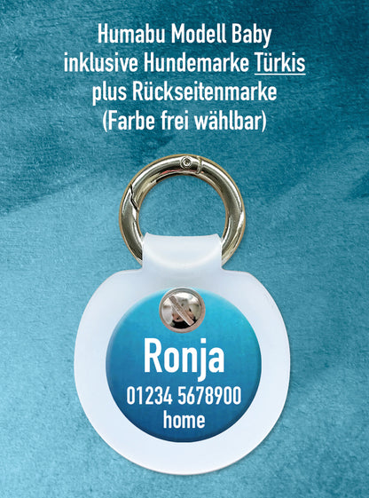 Humabu, der anriklimper Hundemarkenbund, Baby, Hundemarke geräuschlos, klapperfrei