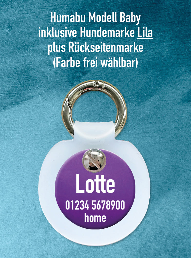 Humabu, der anriklimper Hundemarkenbund, Baby, Hundemarke geräuschlos, klapperfrei