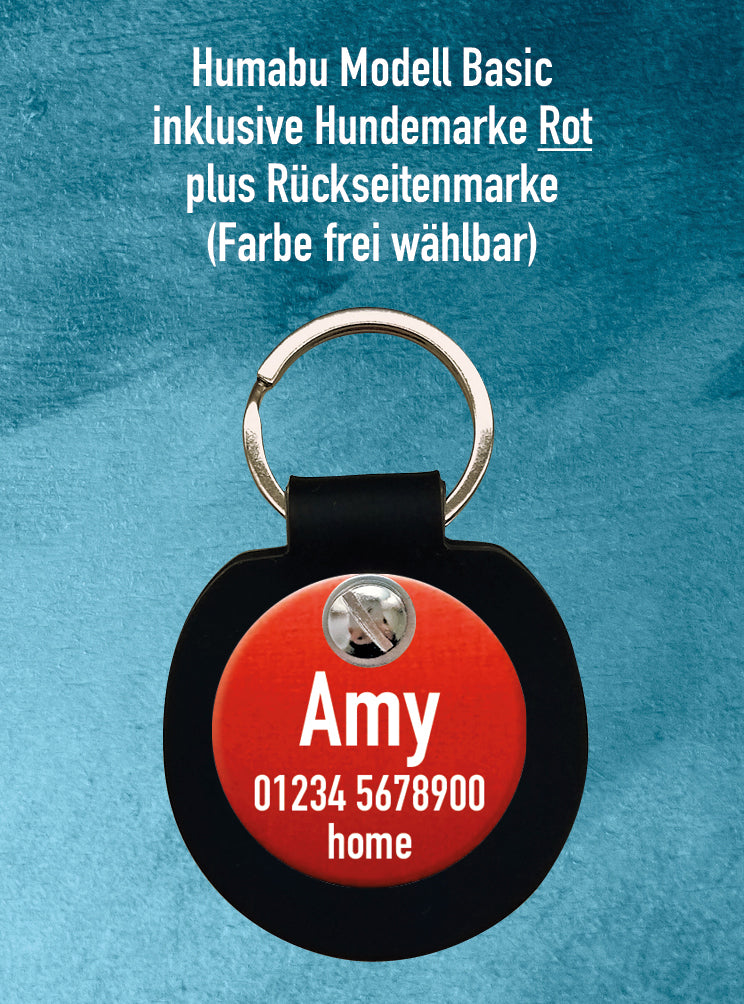 Humabu, der antiklimper Hundemarkenbund, Hundemarkentasche, Hundemarke geräuschlos, Hundemarke klapperfrei, Hundemarke klappert, klimpert, klingelt