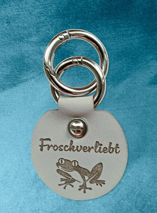 Humabu, der antiklimper Hundemarkenbund, for you Froschverliebt, Hundemarke klapperfrei, Hundemarkentasche wetterfest