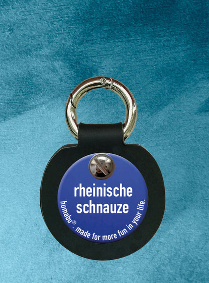 Humabu, der antiklimper Hundemarkenbund, Hundemarke "rheinische schnauze", Hundemarke klapperfrei, Hundemarkentasche wetterfest